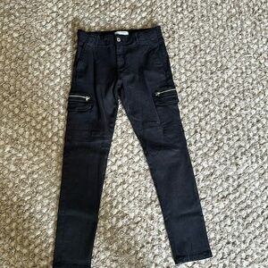Black skinny cargo jeans